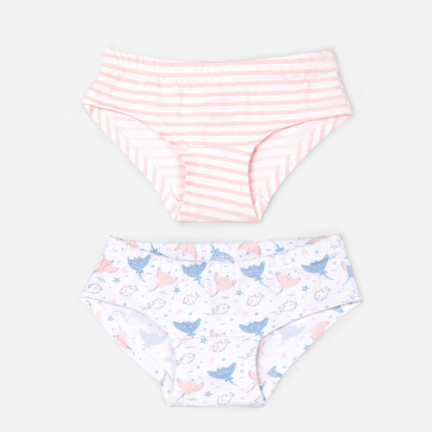 Organic Cotton Girls Hipsters - Enchanted Ocean Combo Set of 2