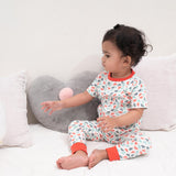 Half Sleeve Lounge Nightsuit PJ Set - Paper Boats