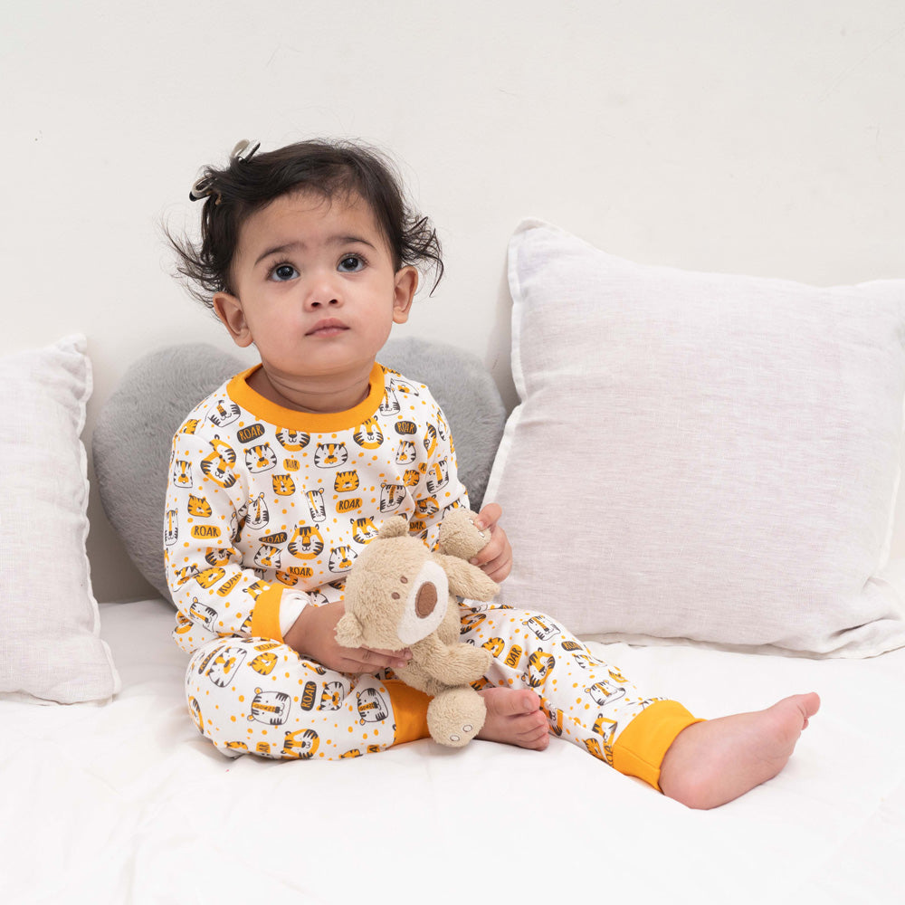 Lounge Nightsuit PJ Set - Tiger Combo Set of 2