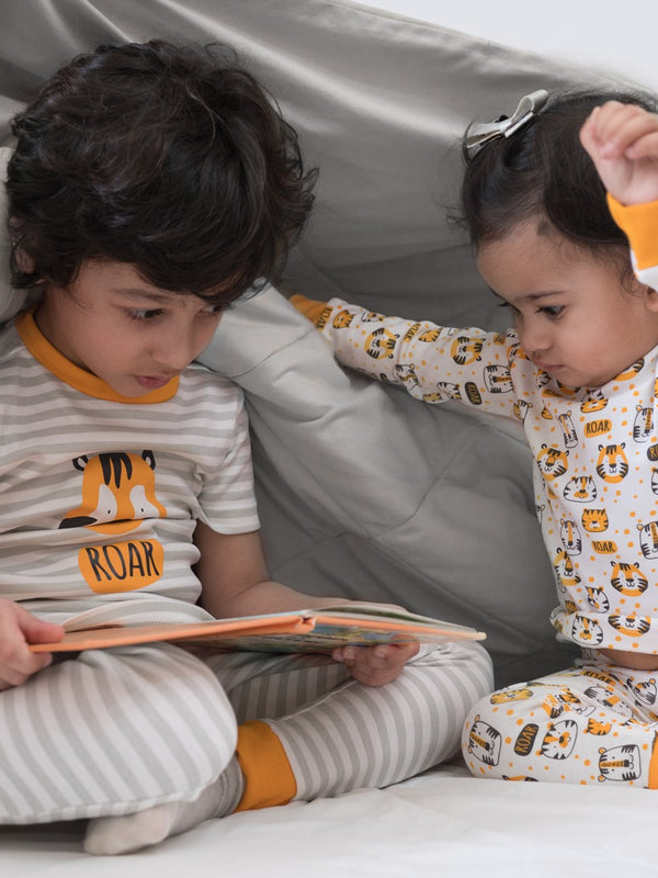 Lounge Nightsuit PJ Set - Tiger Combo Set of 2
