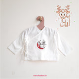 Full Sleeve Embroidered Baby Jabla - Reindeer