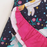 Printed Wrap Dress - Unicorns