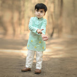 Organic Cotton Embroidered Kurta paired with Pajama Pants - Butterfly