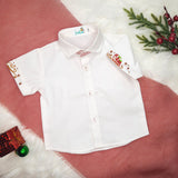 Embroidered Half Sleeve Shirt - Santa's Sleigh