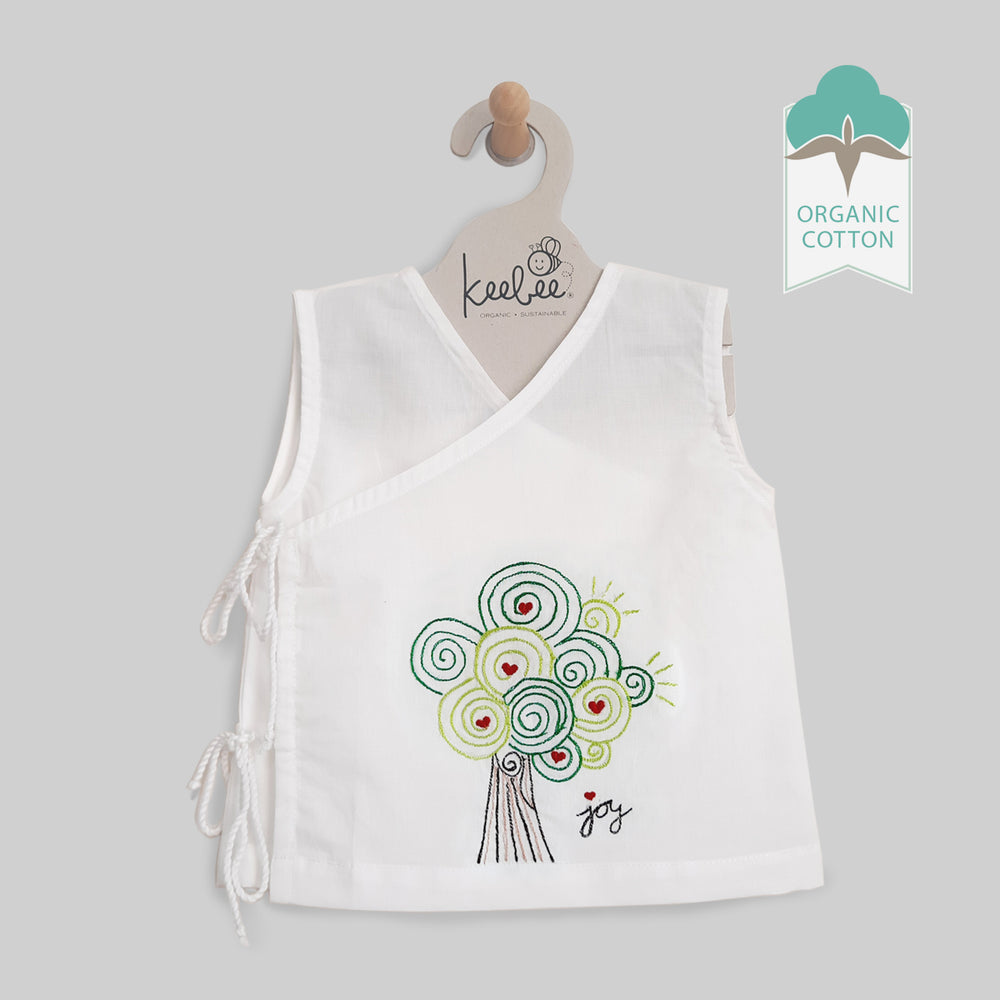 Sleeveless Embroidered Baby Jabla - Tree