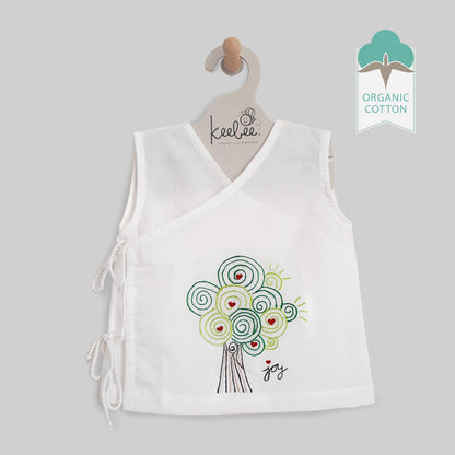Sleeveless Embroidered Baby Jabla - Tree