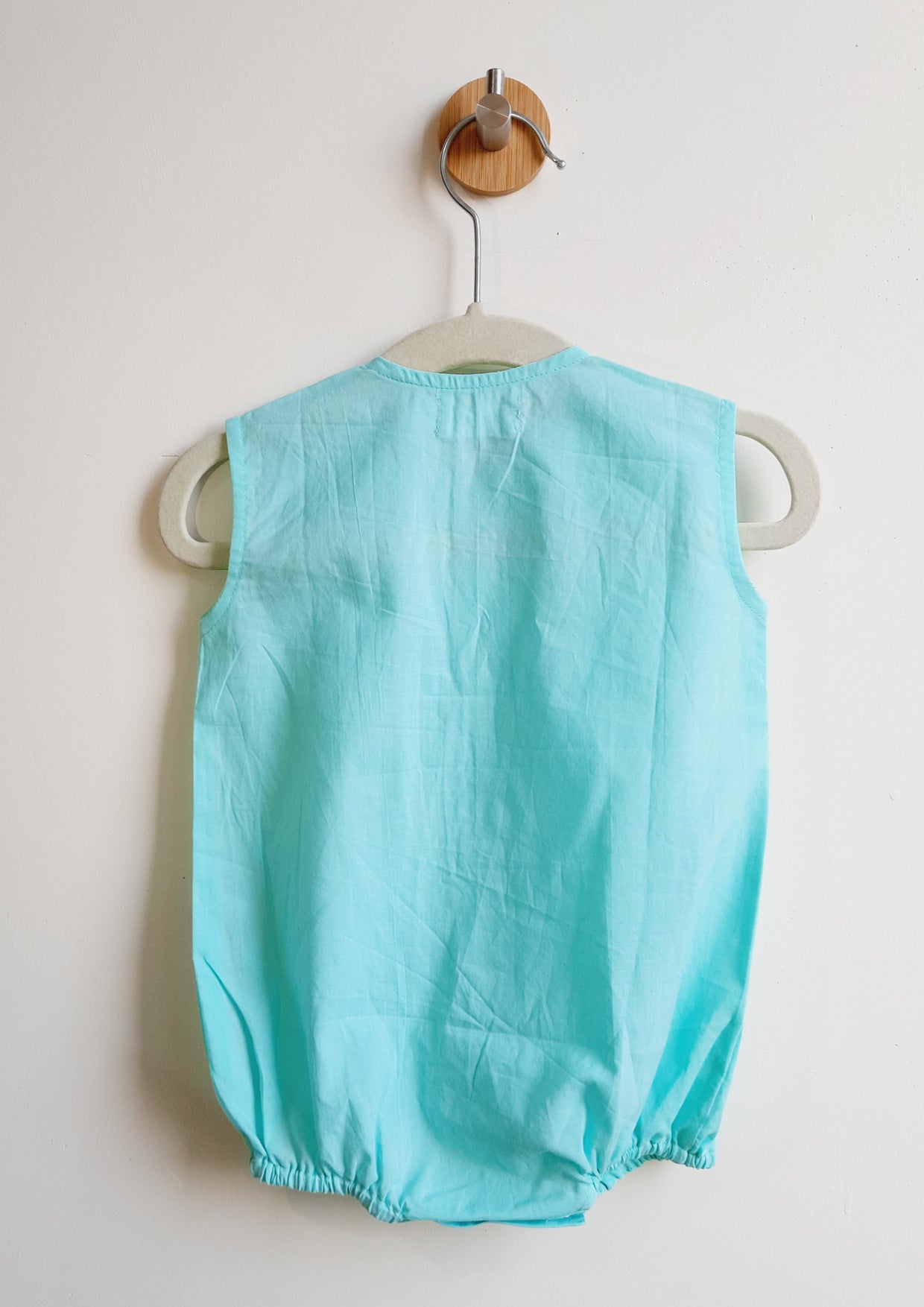 Organic Cotton Joe Romper - Aqua