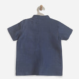 Embroidered Light Denim Shirt - Dino