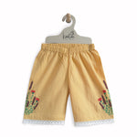 Organic Cotton Embroidered Capri Pants