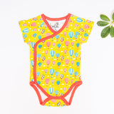 Half Sleeve Kimono Onesie Romper - Hot Air Balloons