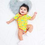 Half Sleeve Kimono Onesie Romper - Hot Air Balloons