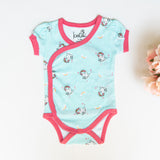 Puff Sleeve Kimono Onesie Romper - Unicorn Set of 2