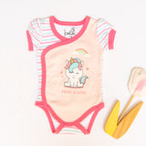 Puff Sleeve Kimono Onesie Romper - Unicorn Set of 2