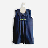 Denim Embroidered Tab Dress